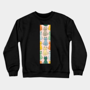 Cool kitty cats in a row enjoying the sunshine Crewneck Sweatshirt